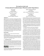 To Lead or to be Led: A Generalized Condorcet Jury Theorem under Dependence
